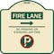 Signmission Fire Lane No Parking or Standing Anytime Heavy-Gauge Aluminum Sign, 18" x 18", TG-1818-24007 A-DES-TG-1818-24007 - alternate 1